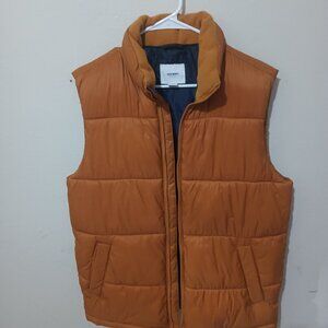 Old Navy Water Resistant Puffer Vest Amber Ochre Unisex Size Medium